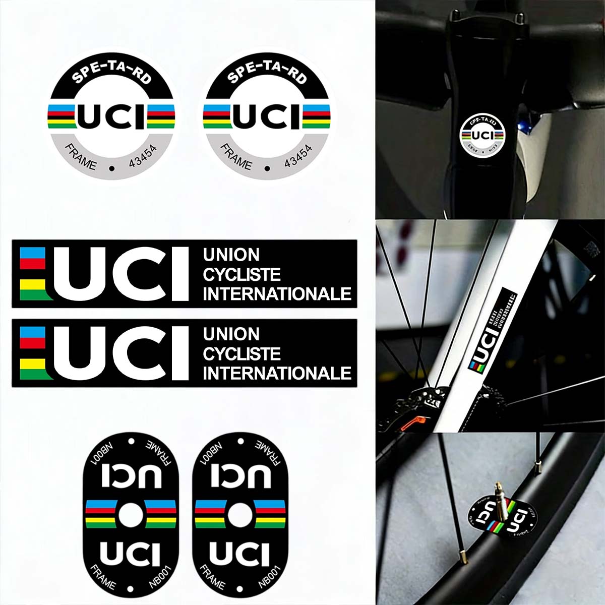 Mountain Biking Uci - Autocollants pour cadre de vélo UCI,