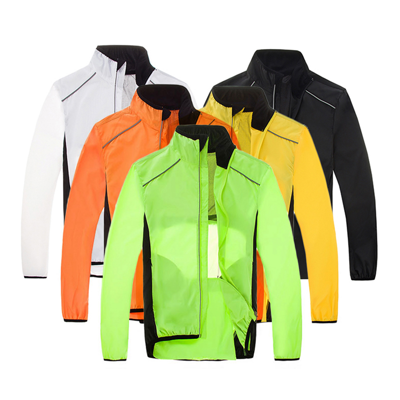 Mountain Biking Rain Jacket - Veste de cyclisme coupe-vent orange pour