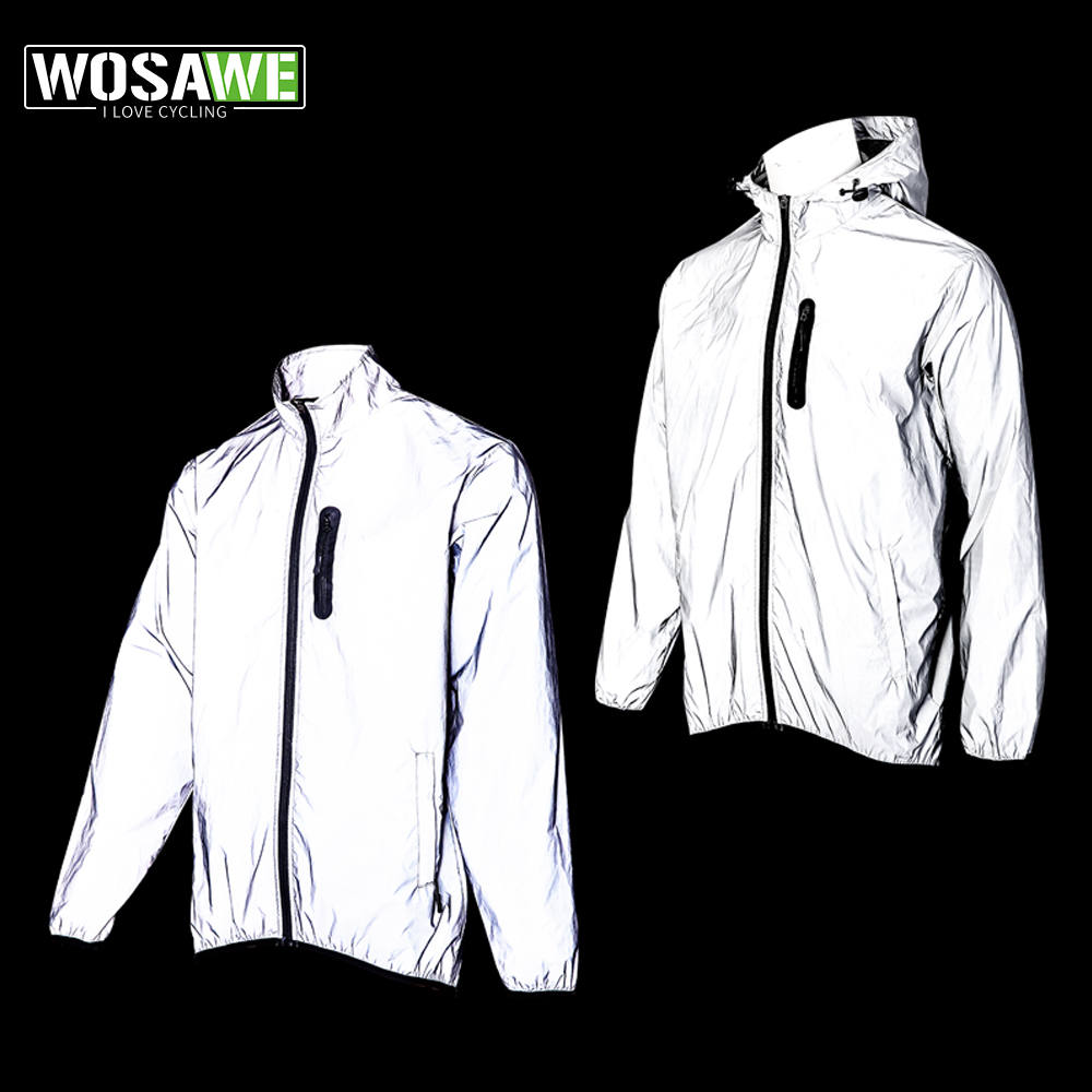 Mountain Biking Rain Jacket - WOSAWE – veste entièrement réfléchissante pour