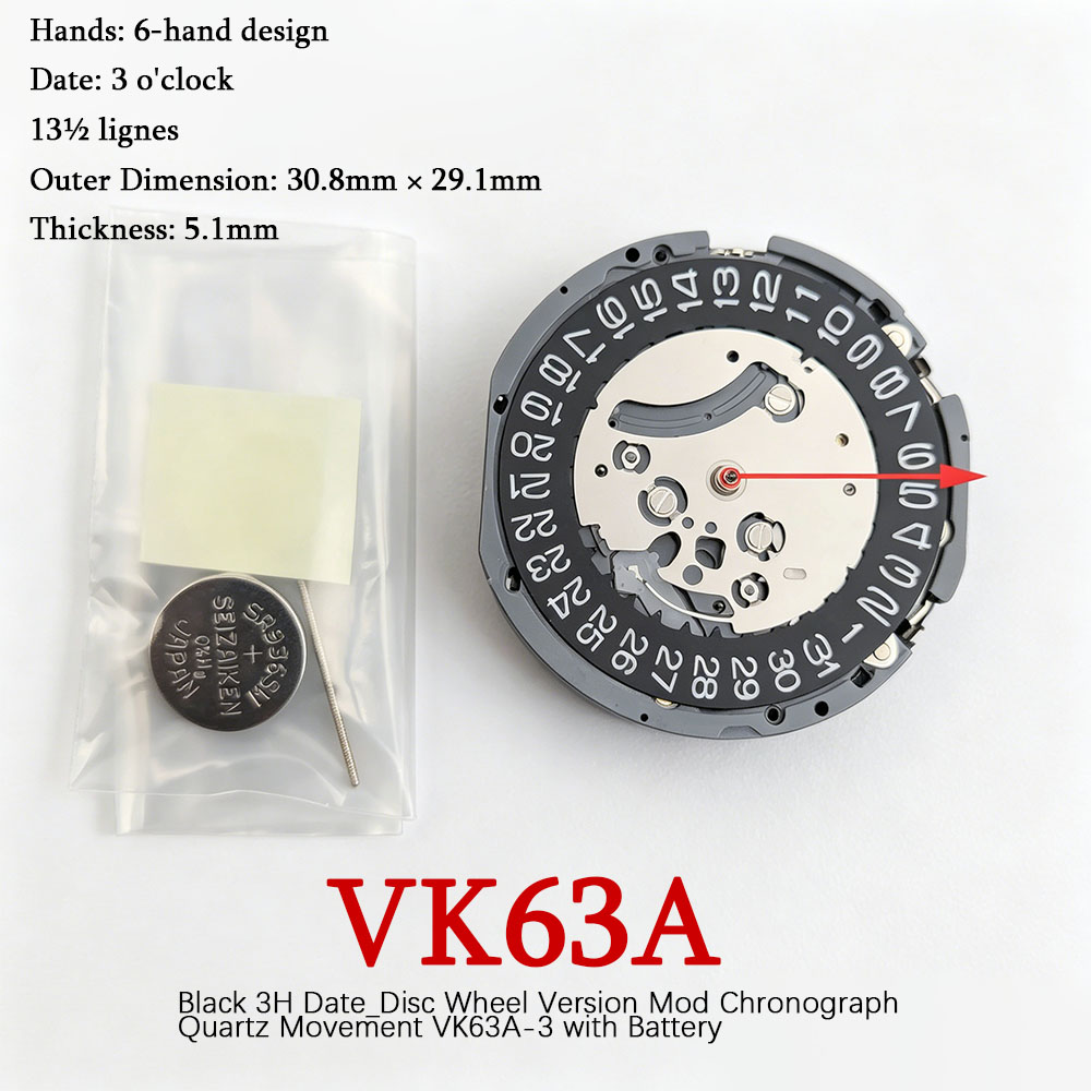 Mtb Brake Rotor - Mouvement à quartz chronographe japonais authentique