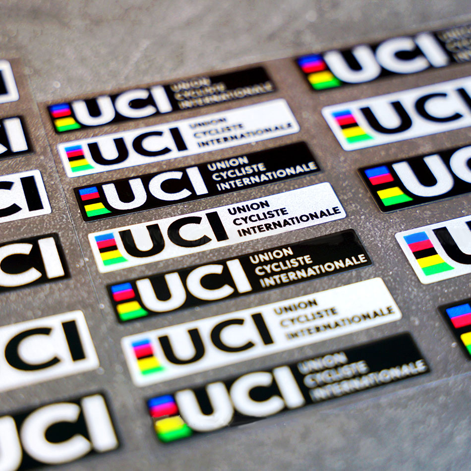 Mountain Biking Uci - 1 ensemble d'autocollants en vinyle UCI