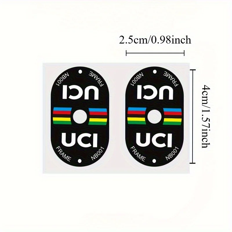 Mountain Biking Uci - Autocollants en PVC imperméables certifiés UCI